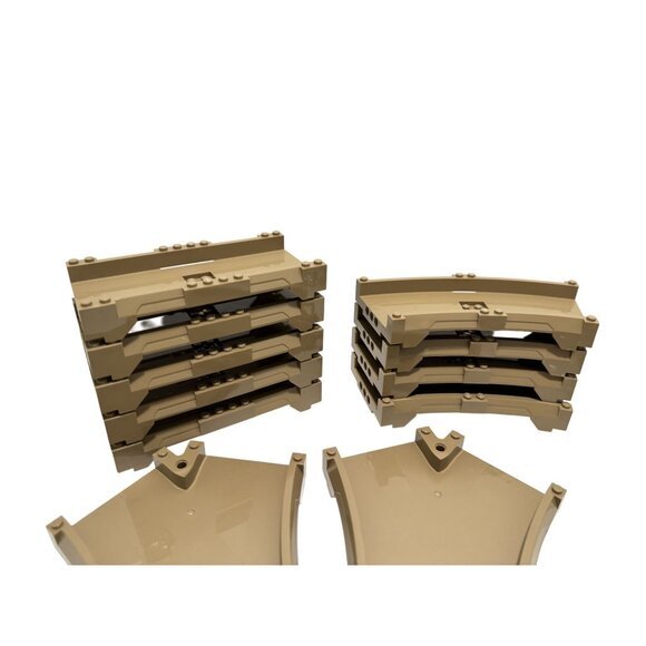 Lego Racers Track System Off-Road Smooth Curve & Straight Racers 4588 Grey Beige - Picture 4 of 9